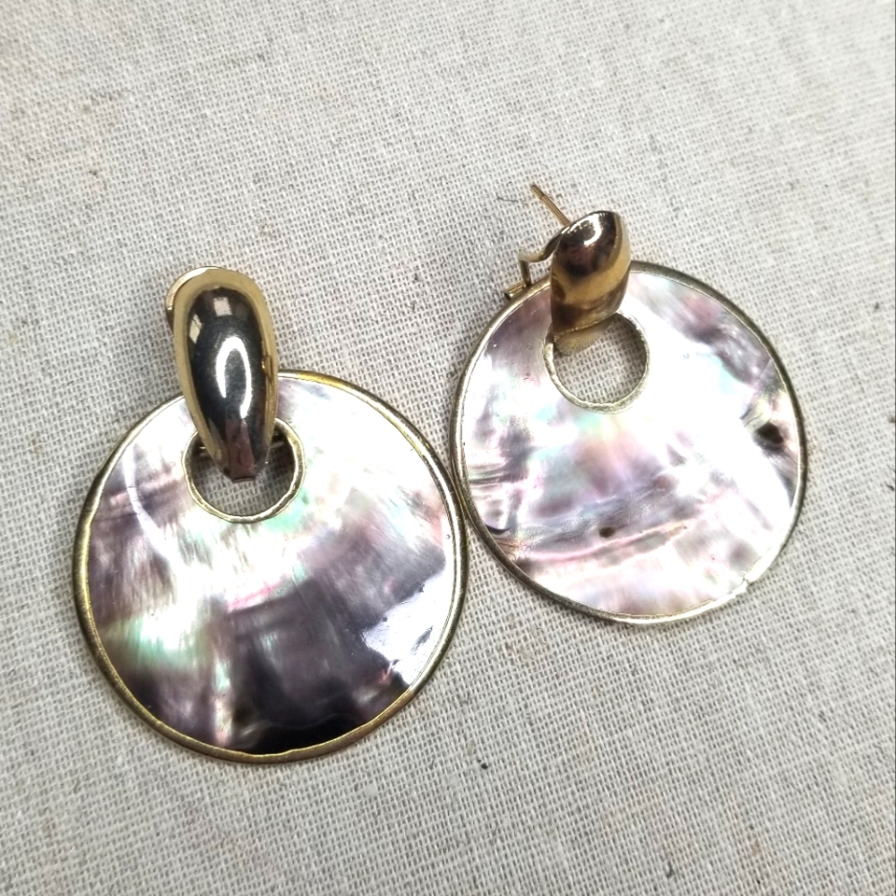 VINTAGE | Abalone Post Earrings